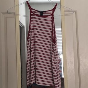 Forever 21 halter tank top with red stripes